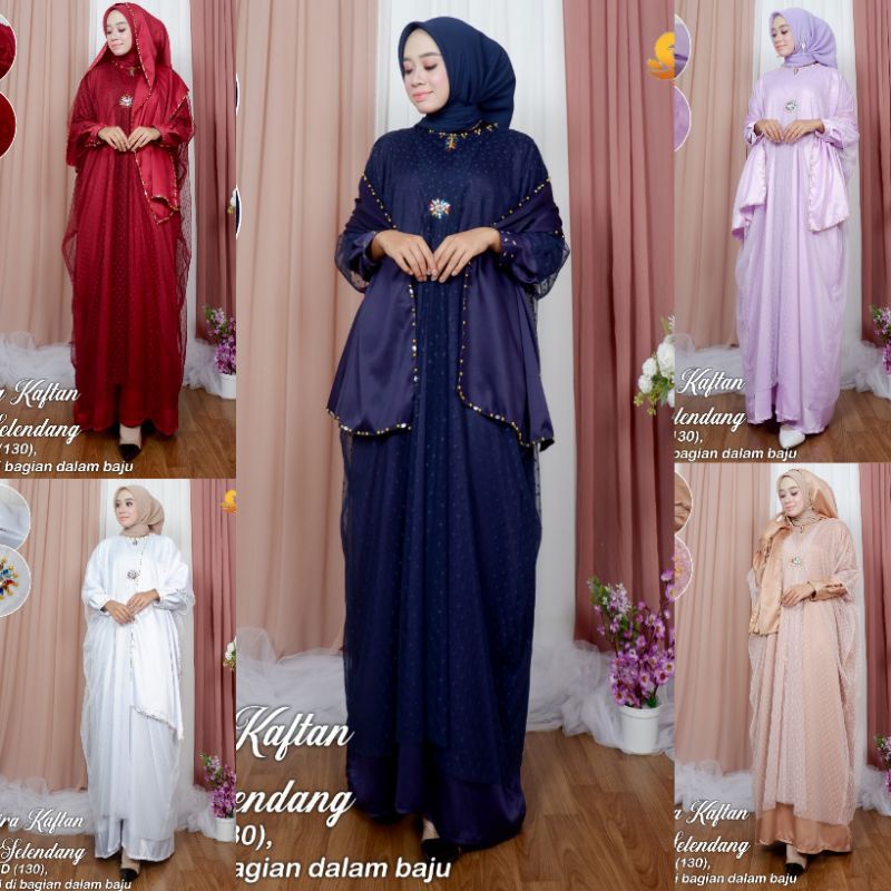 Gamis amira kaftan / gamis busui / gamis pesta / gamis kondangan / baju pesta wanita / gamis selenda
