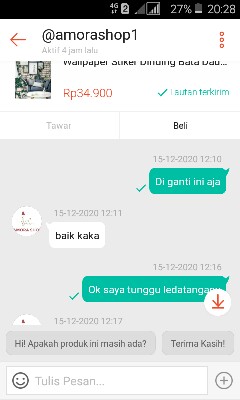 Wallpaper Stiker Dinding Salur Hijau 10m X 45cm