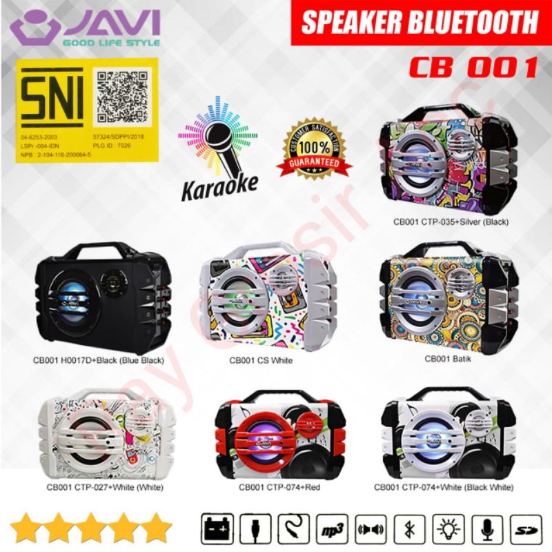 Speaker Bluetooth JAVI CB001 + Mic Remote karaoke JUMBO