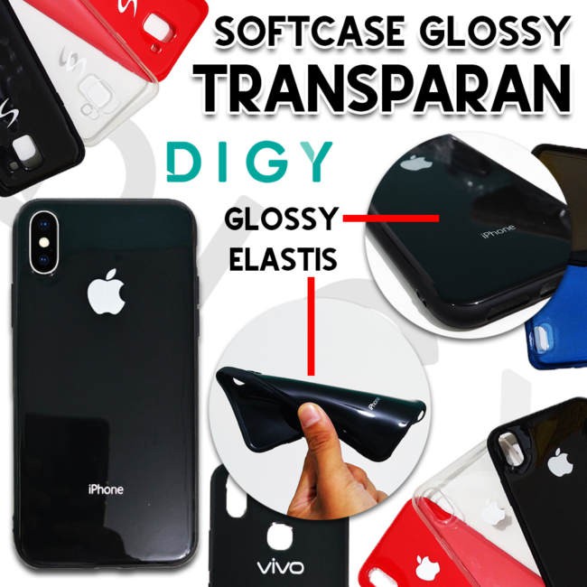 Softcase Glossy Transparant Samsung A6 PLUS 2018  J6 2018 J2 PRIME Grand Prime S9 S8 PLUS NOTE 9