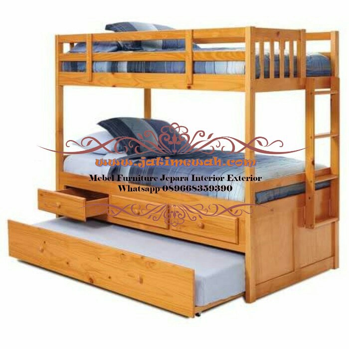 Dipan Sorong Ranjang Susun Tempat Tidur Tingkat Dengan 3 Laci Shopee Indonesia