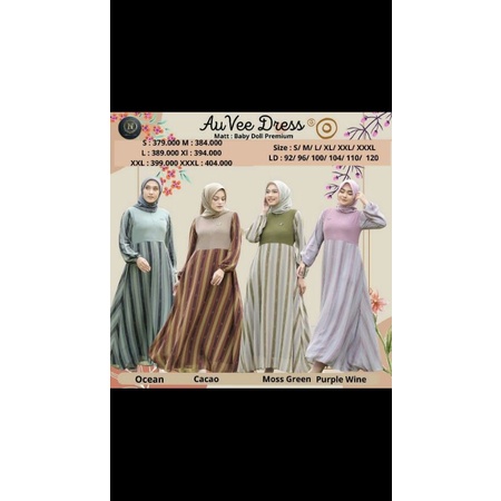 AUVEE DRESS NADHEERA LUXURY / SIZE M WARNA OCEAN