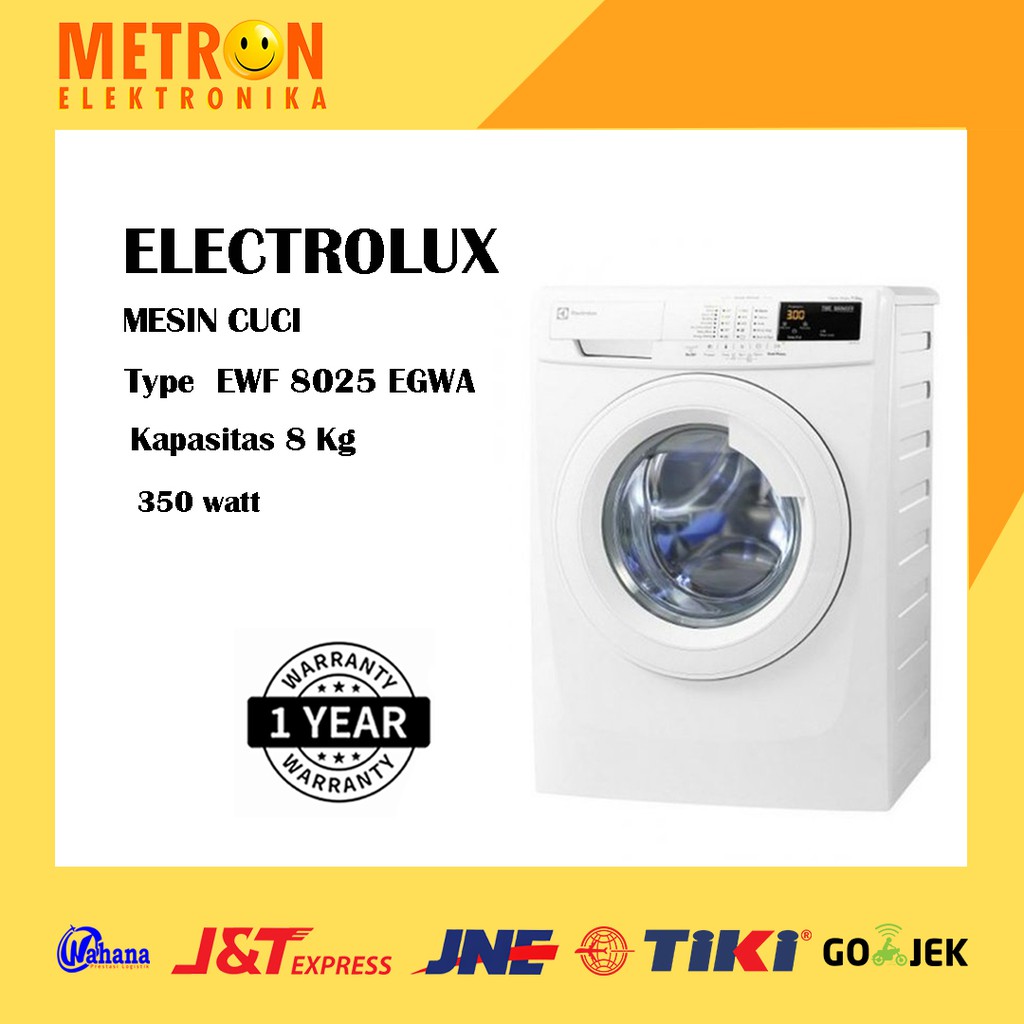 ELECTROLUX EWF 8025 EGWA / MESIN CUCI FRONT LOADING 8 KG 1200 RPM / EWF8025EGWA