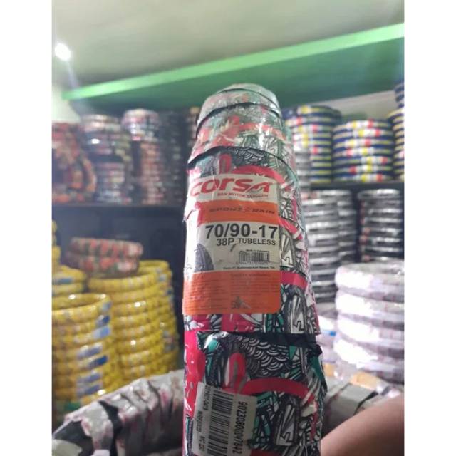 BAN TUBELESS CORSA SPORT RAIN 70 90 17 Free pentil besi BAN TUBELESS CORSA SPORT RAIN 70 90 17 Free pentil besi