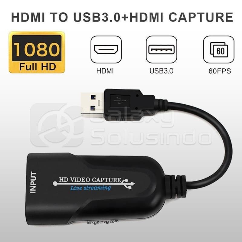 HD Video Capture Card USB 3.0 to HDMI 1080p Stream and Record