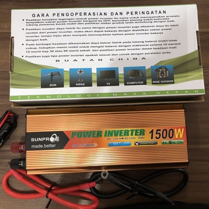 Inverter DC ke AC 1500W Merk Sunpro Power Inverter Bagus PI15