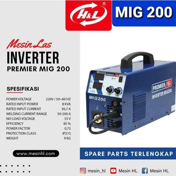 Trafo Las Hl Mesin Las Mig 200A Tanpa Gas Welding Gasless Sogoeasy