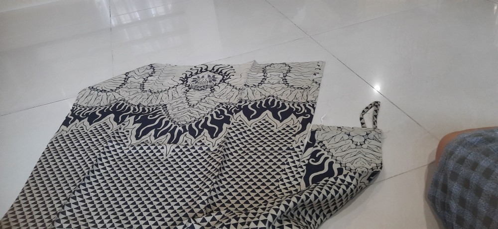 Tunik Batik Zipper/sleting Depan Wanita M L Xl Xxl Xxxl,,