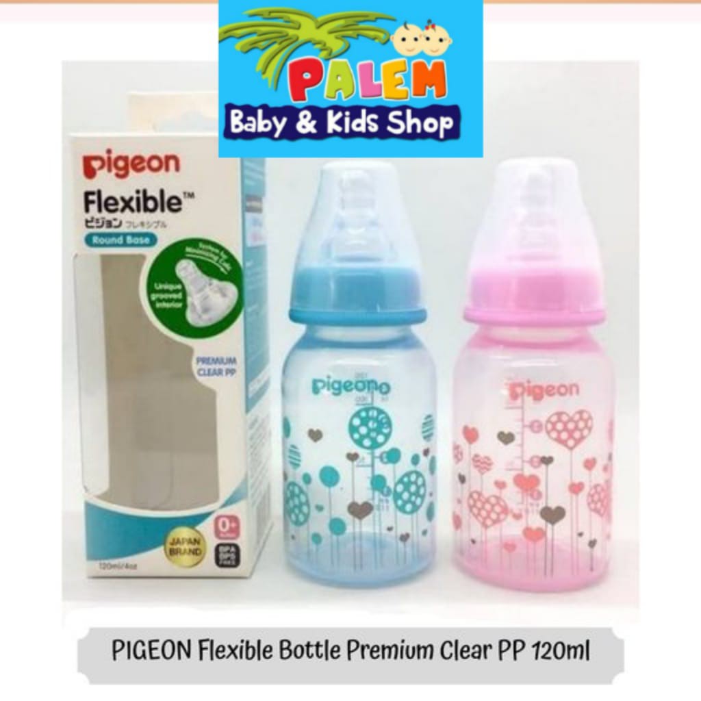 Pigeon Flexible Bottle Premium/botol susu  Slim Neck Clear 120ml