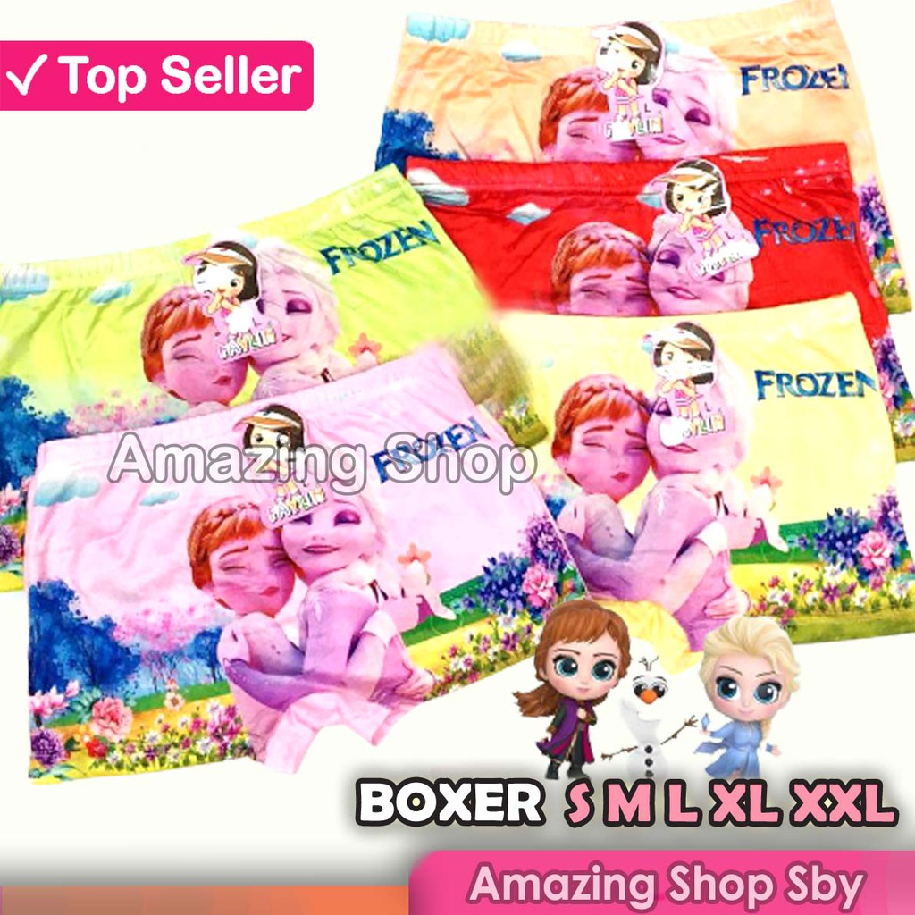 CD Boxer Anak Perempuan Cewek Girl Frozen Princess Ponny HK Import