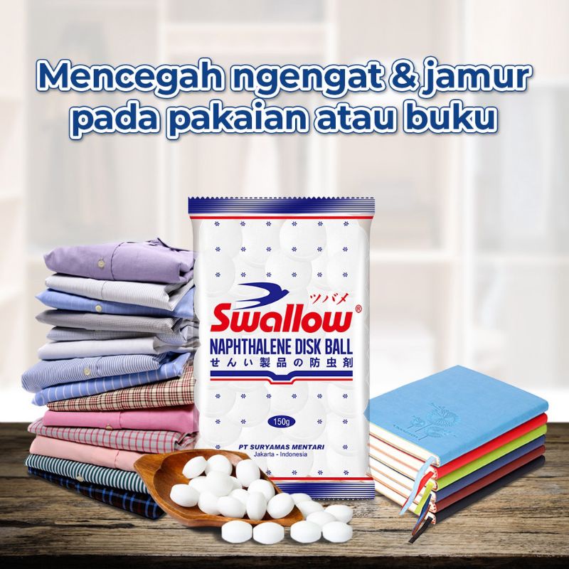 Swallow Napthalene 150 gr Kamper Butir Putih Termurah