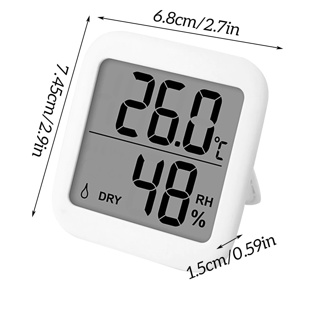 Bisa COD Alat Pengukur Temperatur Dan Kelembapan Udara Thermometer Hygrometer Sensor LCD Display