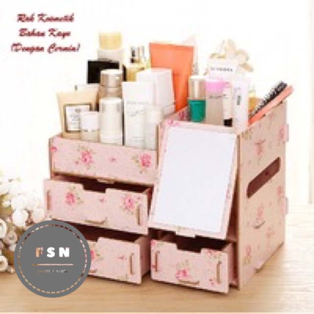 FSN - RAK KOSMETIK CERMIN BAHAN KAYU