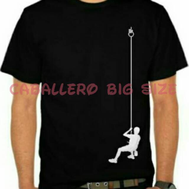 Kaos shirt big size panjat tebing, kaos adventure size S M L XL XXL XXXL-XXXXL, kaos panjat tebing