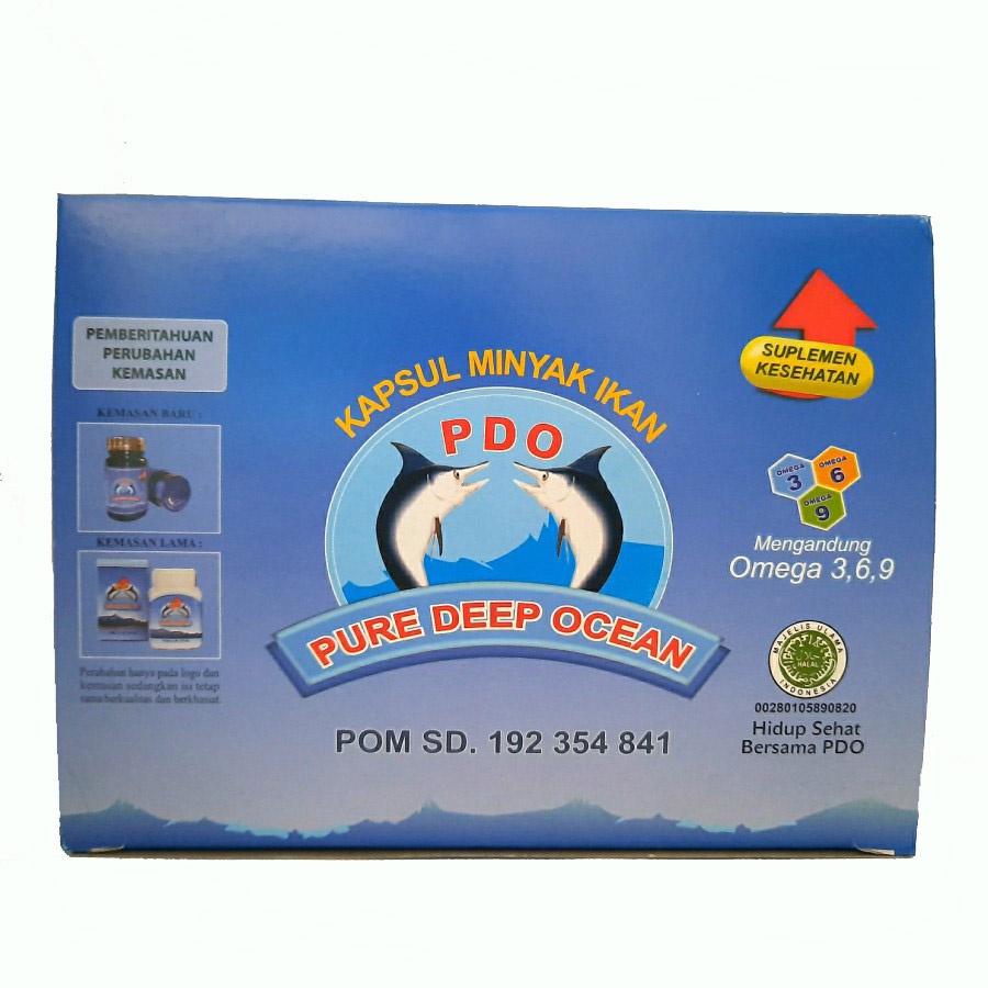 Minyak Ikan PDO - Pure Fish Oil Paket Isi 3 Botol