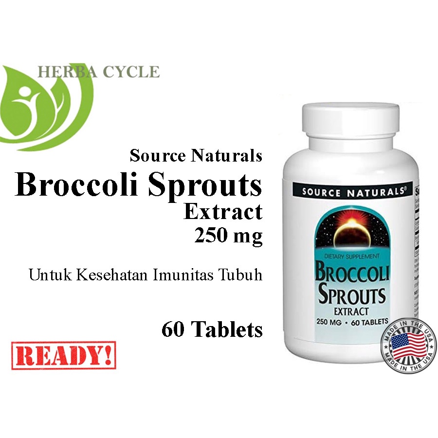 Source Naturals Broccoli Sprouts 60 Tab Untuk Daya Tahan Tubuh ORI USA