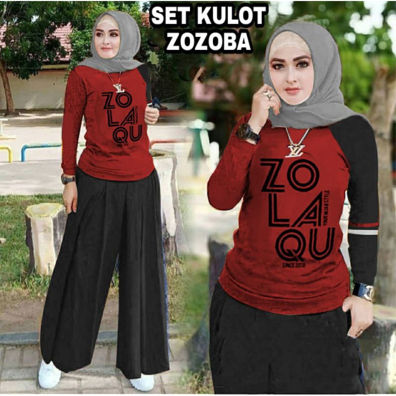 SET CELANA KULOT ZOZOBA, BABYTERRY, SETELAN