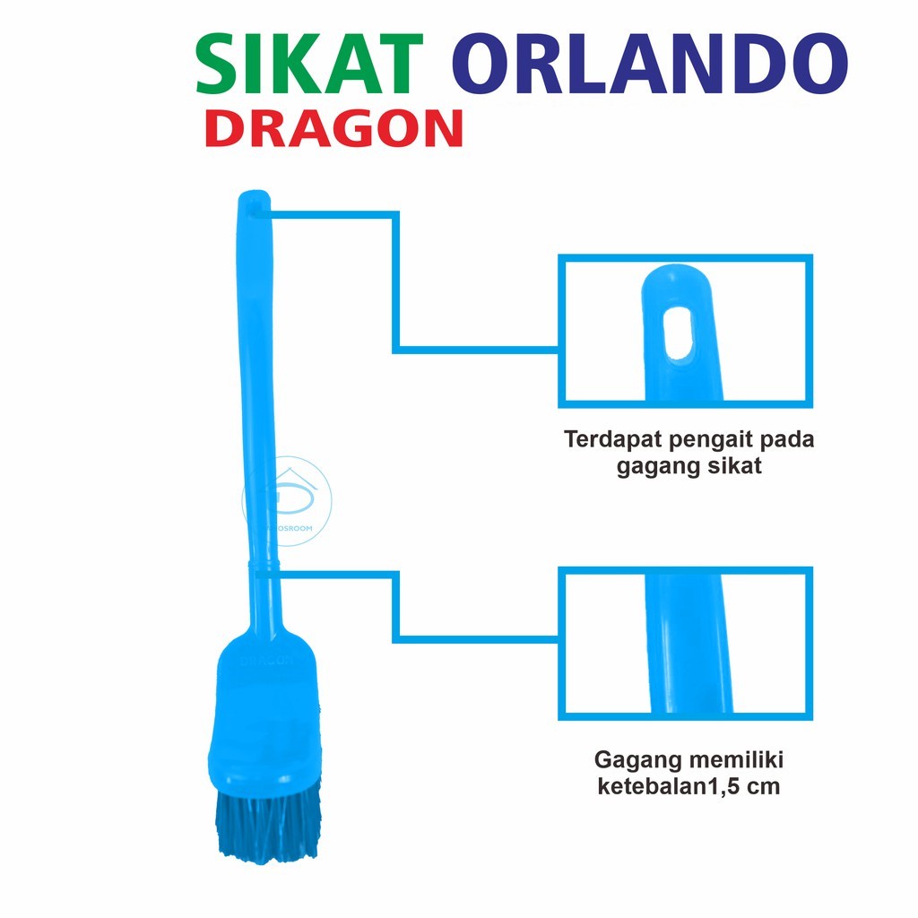 Sikat Cuci gigi lantai WC kamar mandi Sikat Orlando Dragon Murah