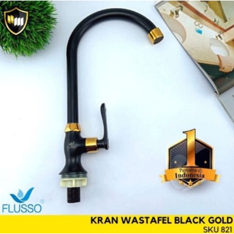 KRAN KITCHEN SINK FLUSSO BLACK GOLD / KRAN CUCI PIRING BLACK GOLD