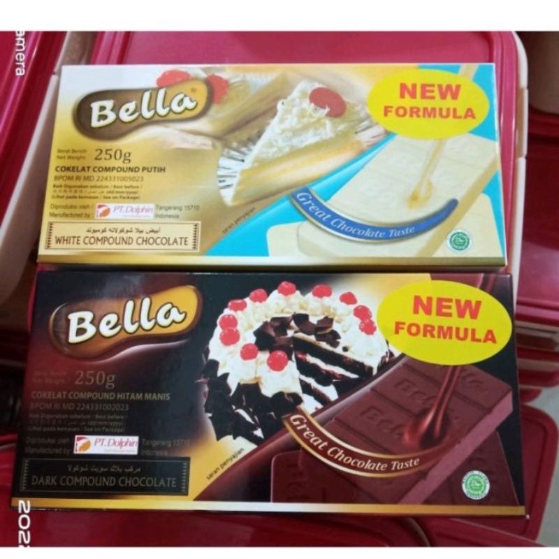 

Bella chocolate compound 250 gr coklat batang