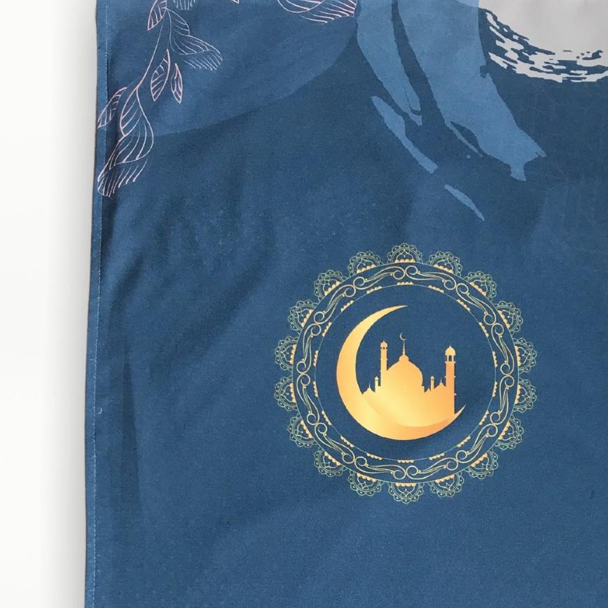 ♂ Sajadah Travel Anti Slip Motif Printing Premium BERGARANSI + pouch anti air ♫