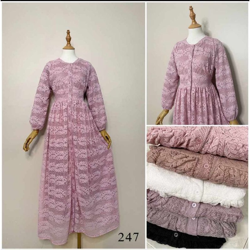 Dress Midi Jadore Gamis lesty brokat by Jadore