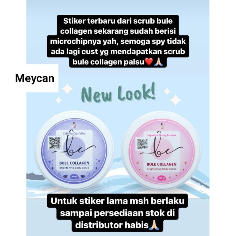 Bule Collagen Brightening Body Scrub 100gr BPOM HALAL Kemasan Terbaru