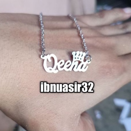 Kalung nama custom anti karat titanium stannles steel wanita/ anak