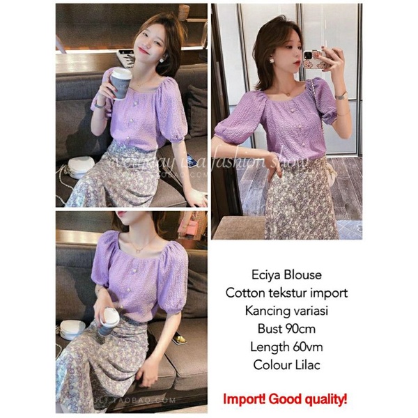 43 Eciya blouse import lilac 80.000 Import
