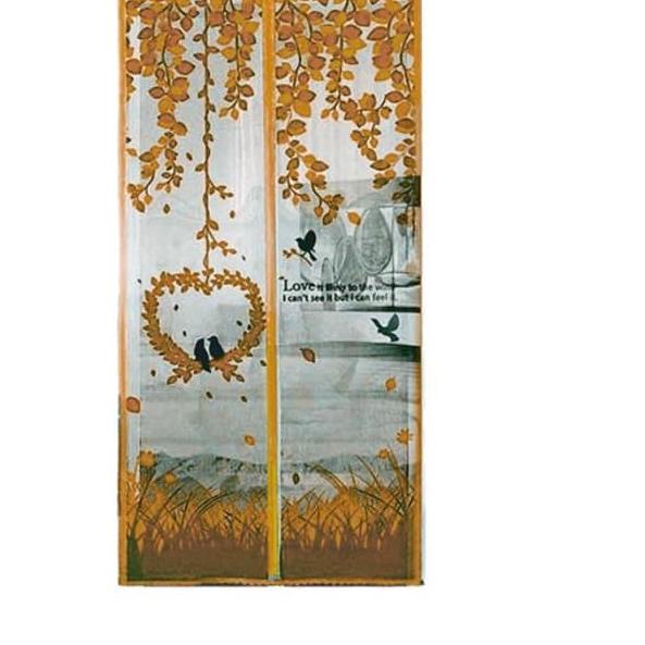 ♜ Tirai Magnet Anti Nyamuk Motif LOVE BIRD - HIJAU ✮