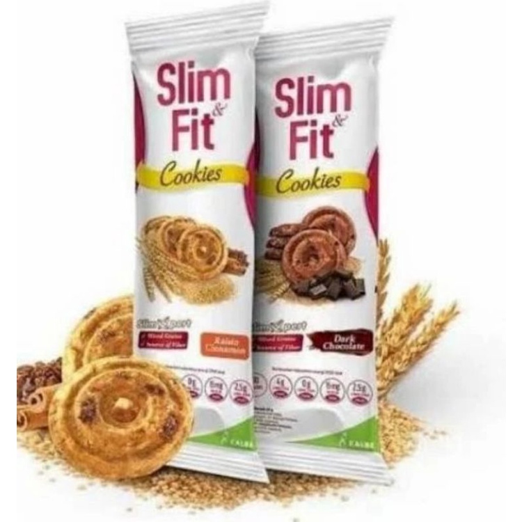 biskuit slim&amp;fit cookies per sachet dark chocolate/raisin cinnamon