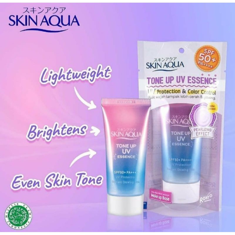 SKIN AQUA Tone Up UV Essence- UV Moisture Milk SPF 50+ PA+++ 40g Moist Gel SPF 30 (VIC)