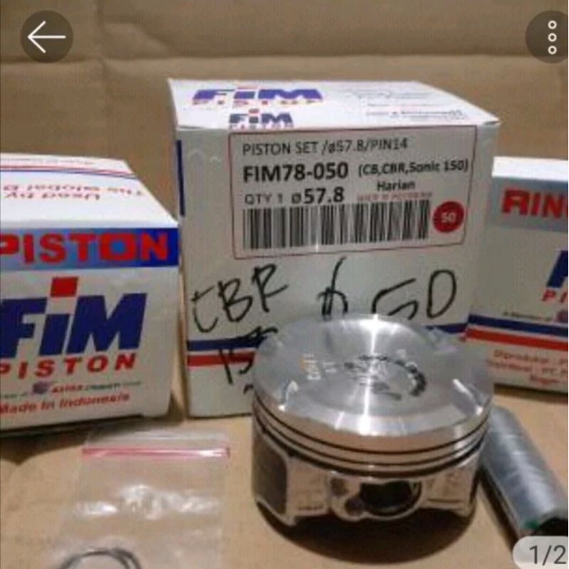 Piston seher kit cb 150 led cbr 150 led oversize 50 fim