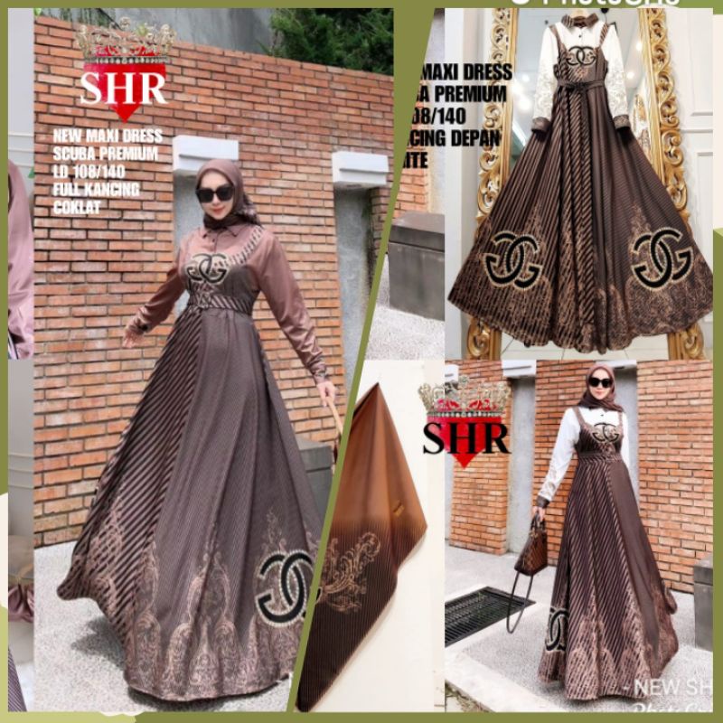 Gamis Salur Scuba Premium Printing SHR