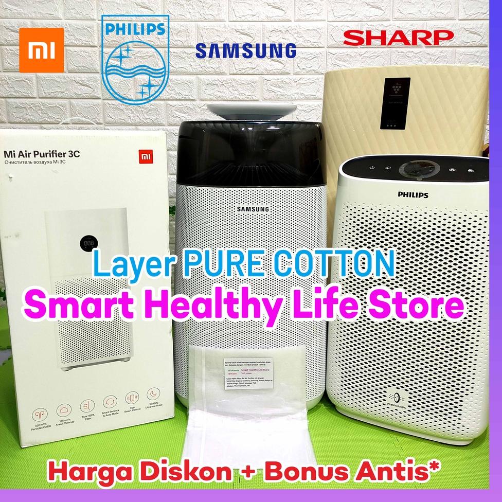 (S2W8) Layer HEPA Pure Cotton Filter Air Purifier SHARP DAIKIN Ukuran Custom //Restock