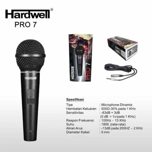 Mic kabel hardwell Pro7 handheld micorphone pro 7 cable