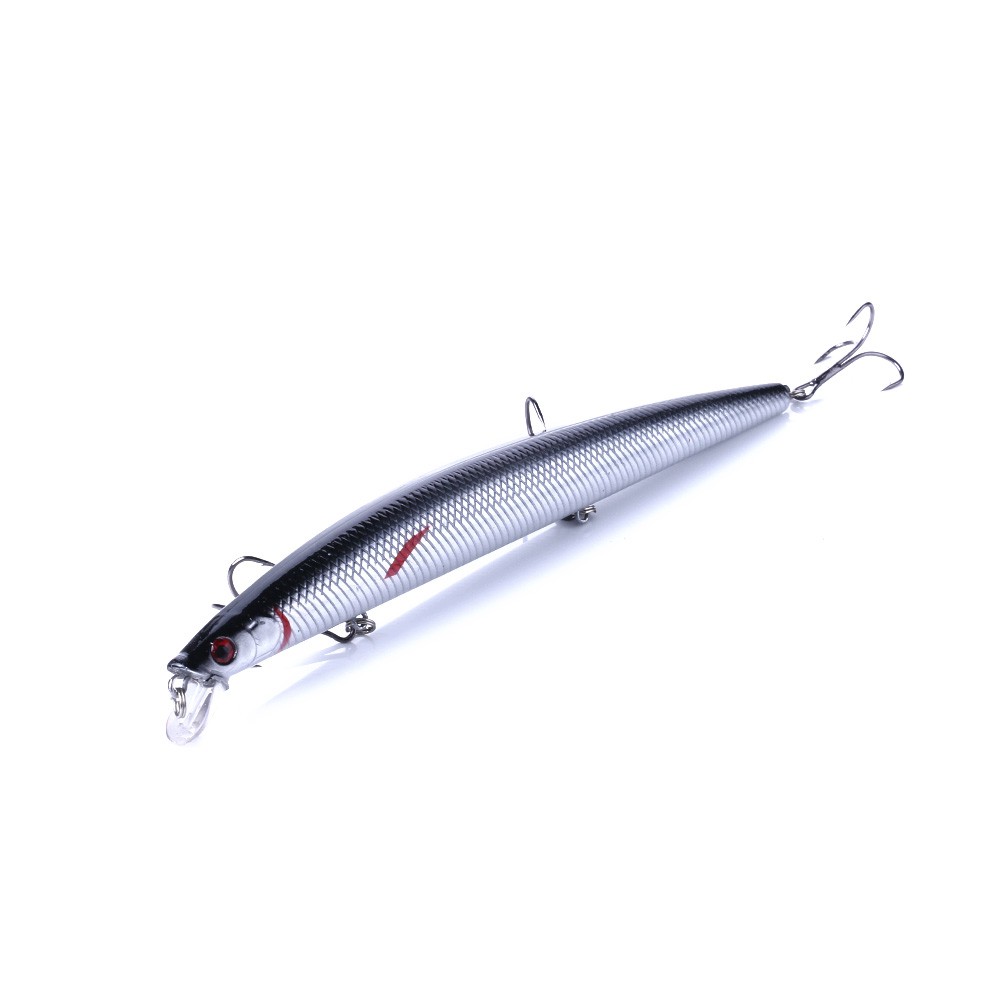 Hengjia 1pc Umpan Pancing Minnow Hard Bait Floating Fishing Lure Ikan Kecil Alat Pancing18cm 26g Dengan Kail Treble