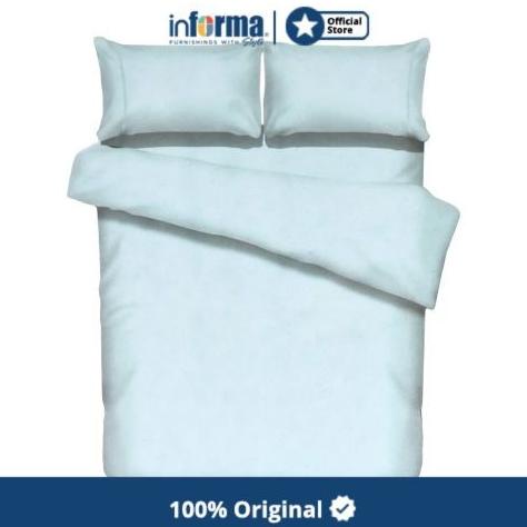Informa - Set Sprei - Sheet Set Microfiber Emboss (D) Blue
