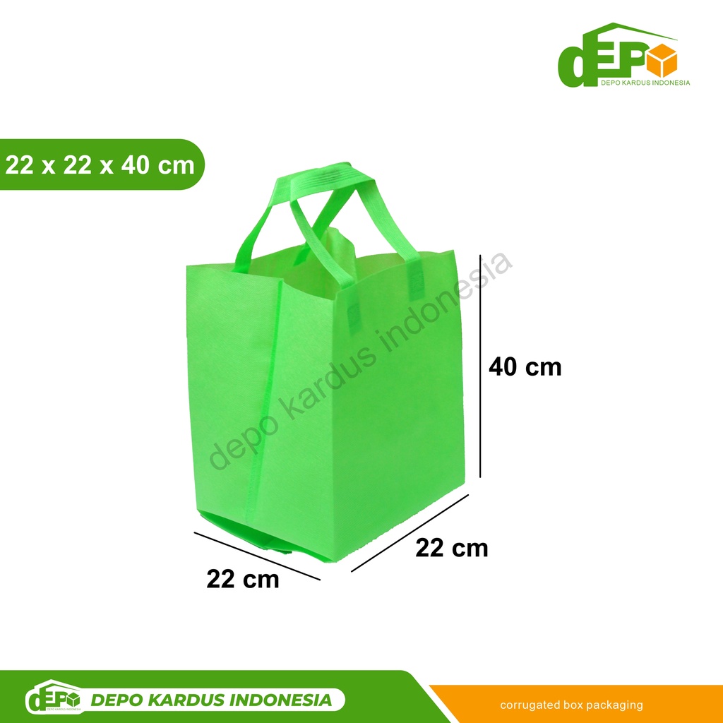 

Tas Spunbond Biasa ( 22x40x22 cm ) tasspunbond/goodiebag/taskain/taskain