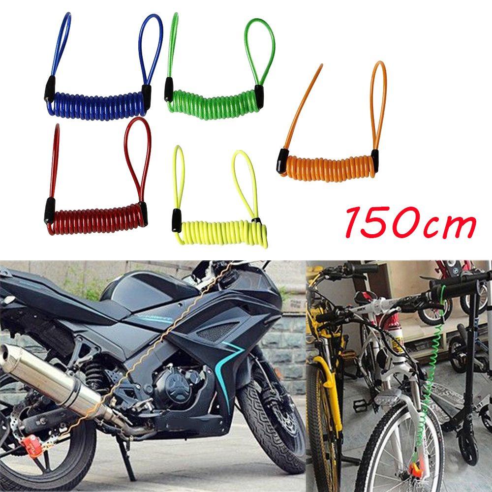 Populer 150cm Warna Acak Sepeda Motor Safety Lanyard Universal Anti-Hilang Sepeda Pengingat Kabel