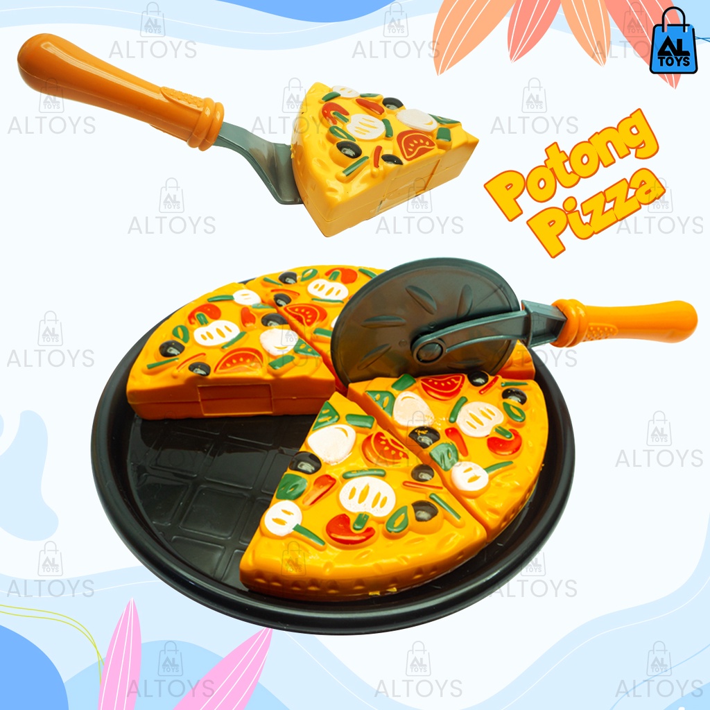Mainan Pizza Potong Masak Masakan Fast Food Pitza Play Set SH275