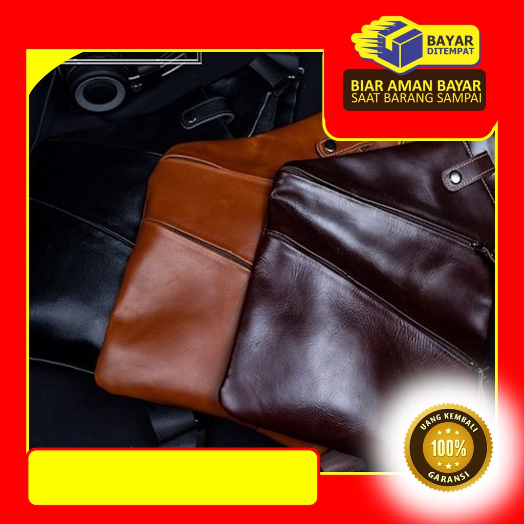 Tas Selempang Kulit Pria Reven Voyager Waistbag Branded Original Kulit Sapi Asli Premium