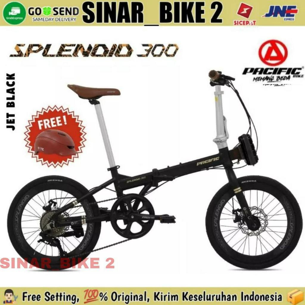 Sepeda Lipat 20 Inch EXOTIC EXPLORE 150 Alloy 9 Speed Rem Cakram &amp; 20 Inch PACIFIC SPLENDID 300 Alloy 8 Speed Rem