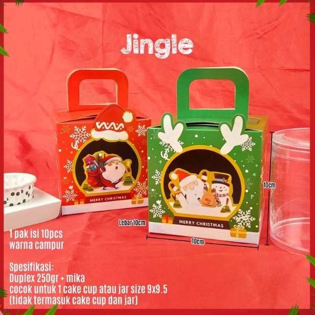 

Box Natal Untuk Jar / Cup Cake (10pc Mix). Jar n Cake Case Tidak Termasuk