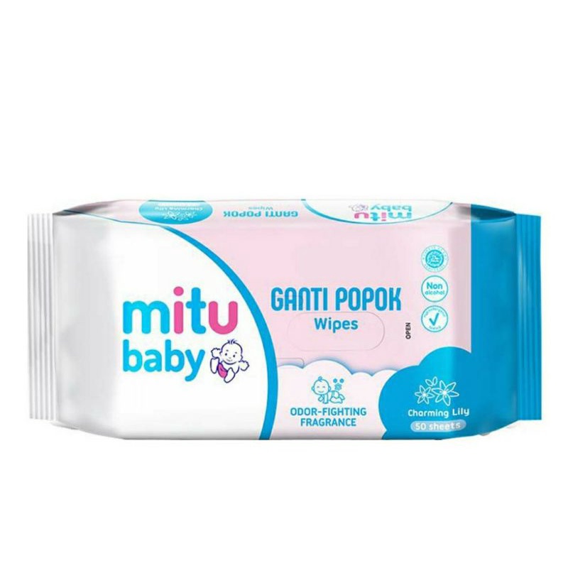 Mitu Baby Tissue Ganti Popok Blue CharnmingLily 50's