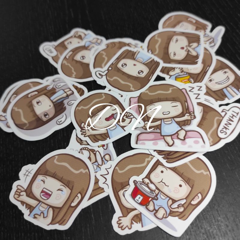 

Stiker kertas karakter line misa dialy life 23 pcs sticker accesoris