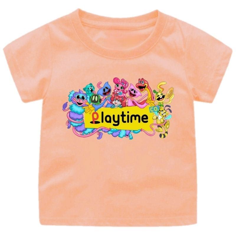 Baju Kaos Atasan Anak Cewek Umur1-12Tahun  PLAY TIME Ukuran S.M.L.XL.2XL.3XL