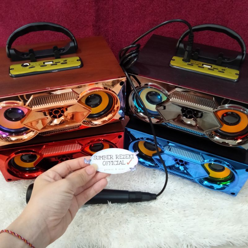 [SR] Speaker Bluetooth FLECO F4+ MIC FM BT Radio USB Super Bass/SPEAKER BLUETOOTH FLECO LED F4 F6 F5