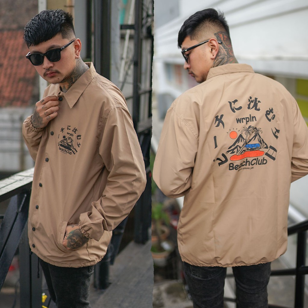 Warplane Coach Jacket / jaket Coach Khaki / Wrpln jaket Pria/ Dewasa
