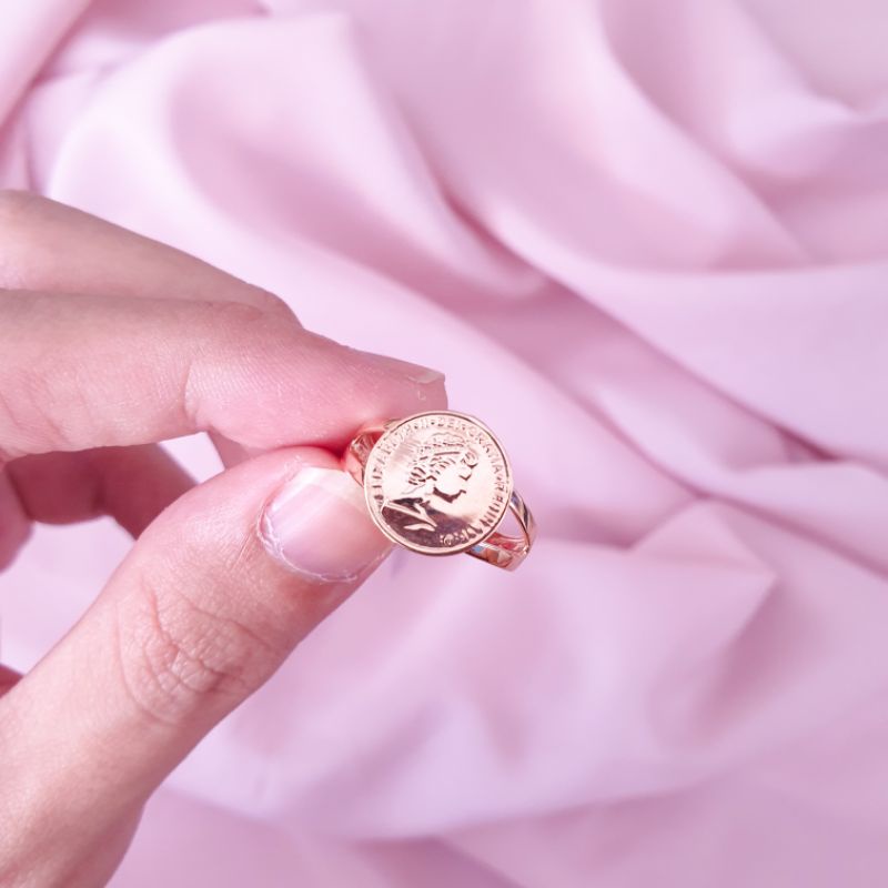 Cincin koin dollar emas asli kadar 375